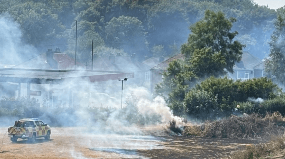 Wildfire Tackles Allotments in Sneyd Green, Stoke — Stoke-on-Trent news photo (BBC Stoke & Staffordshire)