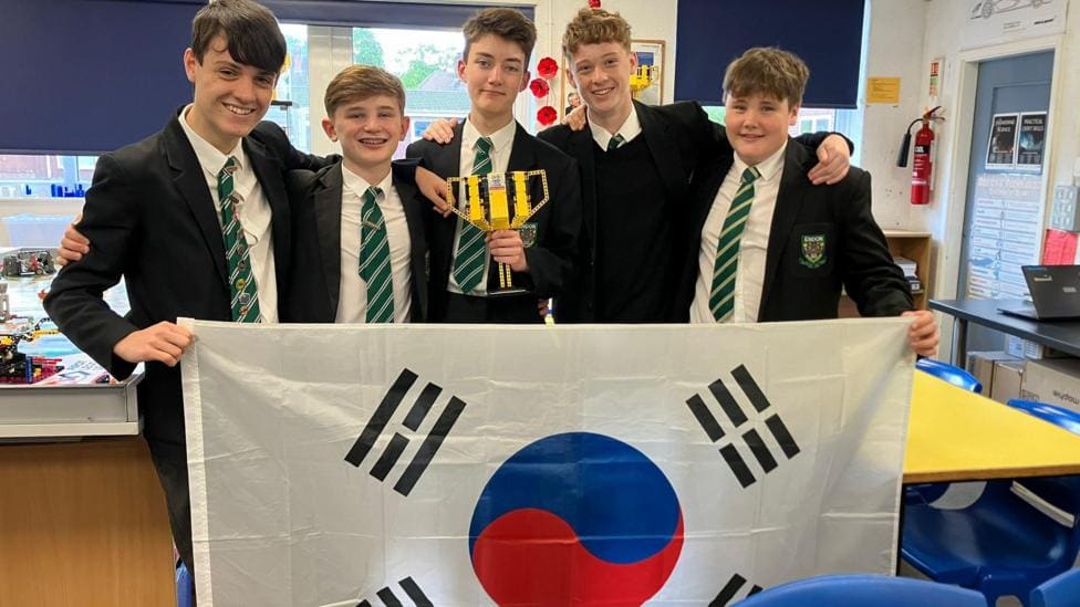 Endon High School Lego team wins global engineering award — Stoke-on-Trent news photo (BBC News — Rugeley)