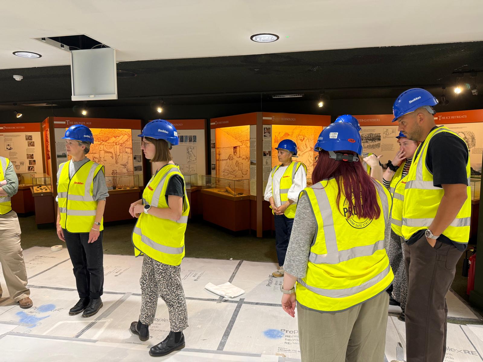 Visitors touring a gallery during The Potteries Museum redevelopment
