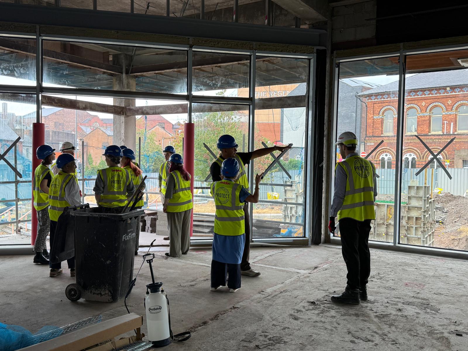 Construction work on the new entrance at The Potteries Museum and Art Gallery